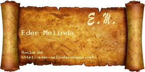 Eder Melinda névjegykártya