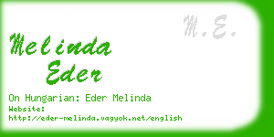 melinda eder business card